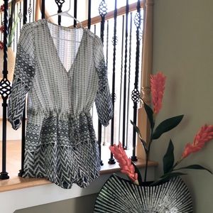 Alythea V-Neck Romper with Pockets